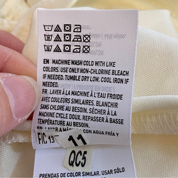 American Eagle Outfitters cream lace with long bell sleeve dress, size small - Picture 11 of 14